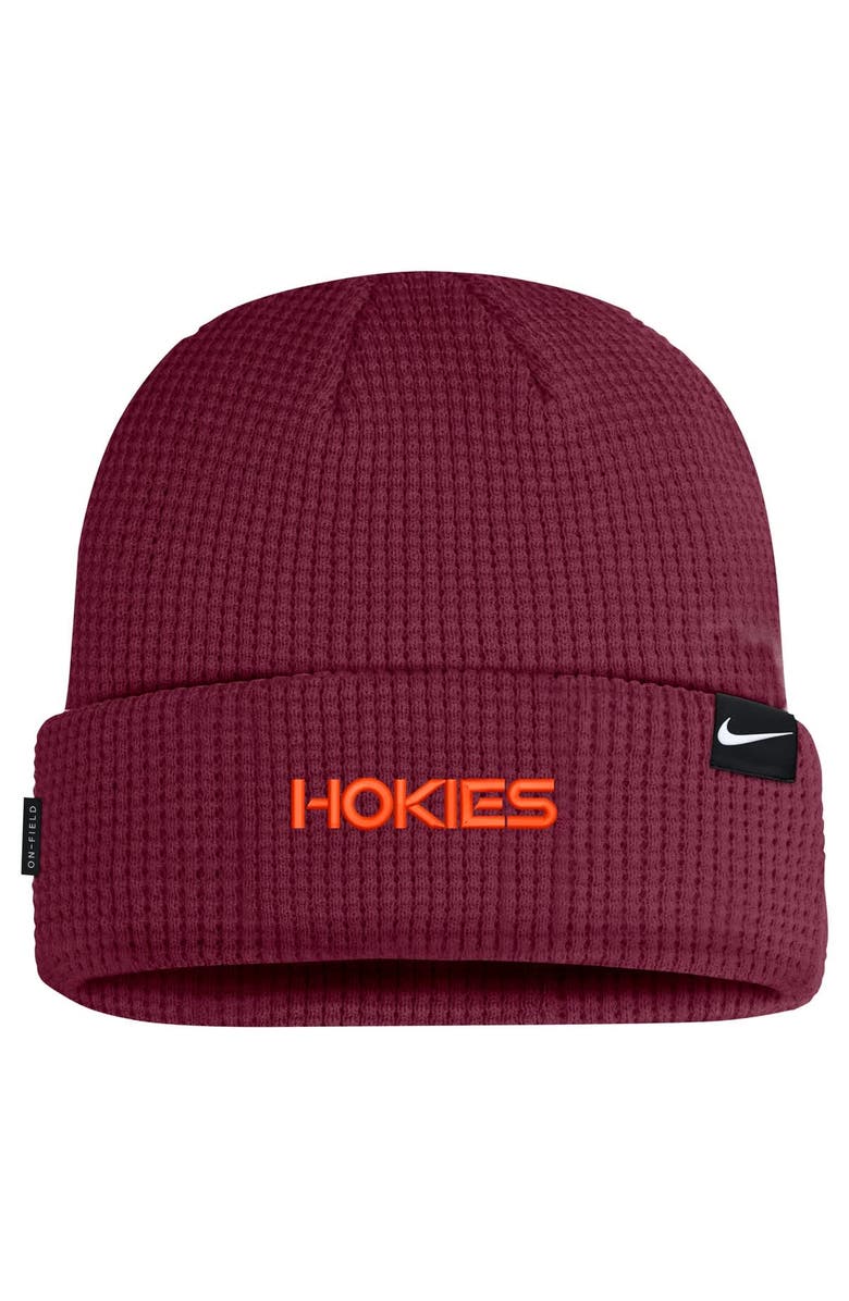 Nike Men's Nike Maroon Virginia Tech Hokies 2024 Sideline Terra Cuffed Knit Hat, Alternate, color, 