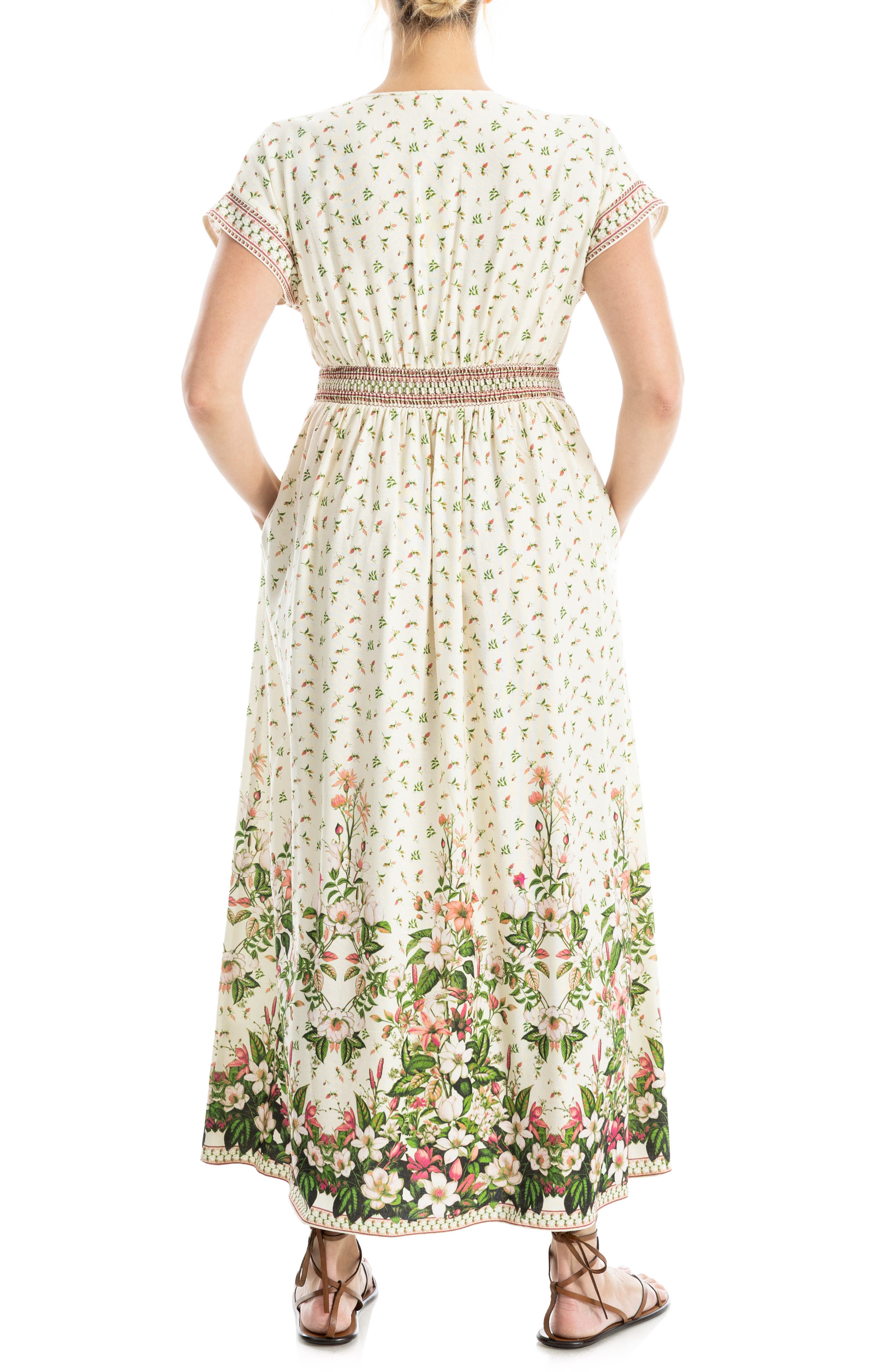 Surplice Neck Short Sleeve Maxi Dress - image 4