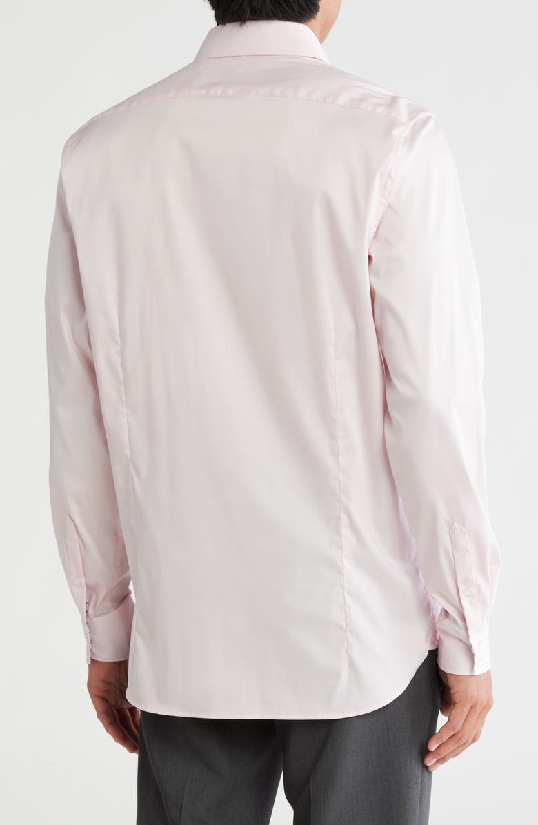Ted Baker London Slim Fit Solid Stretch Cotton Dress Shirt, Alternate, color, Pink