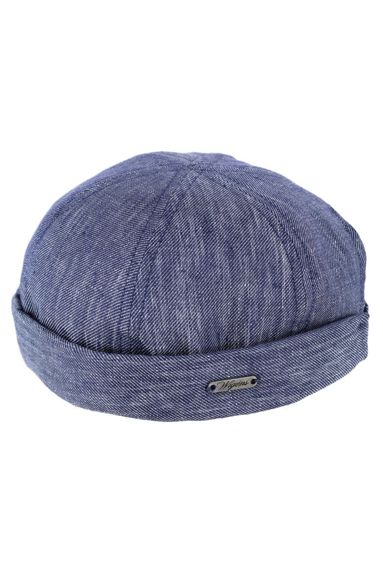 Men's Denim Linen Docker Cap, Alternate, color, Navy