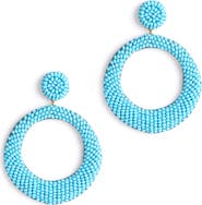 Deepa Gurnani Asta Beaded Hoop Drop Earrings