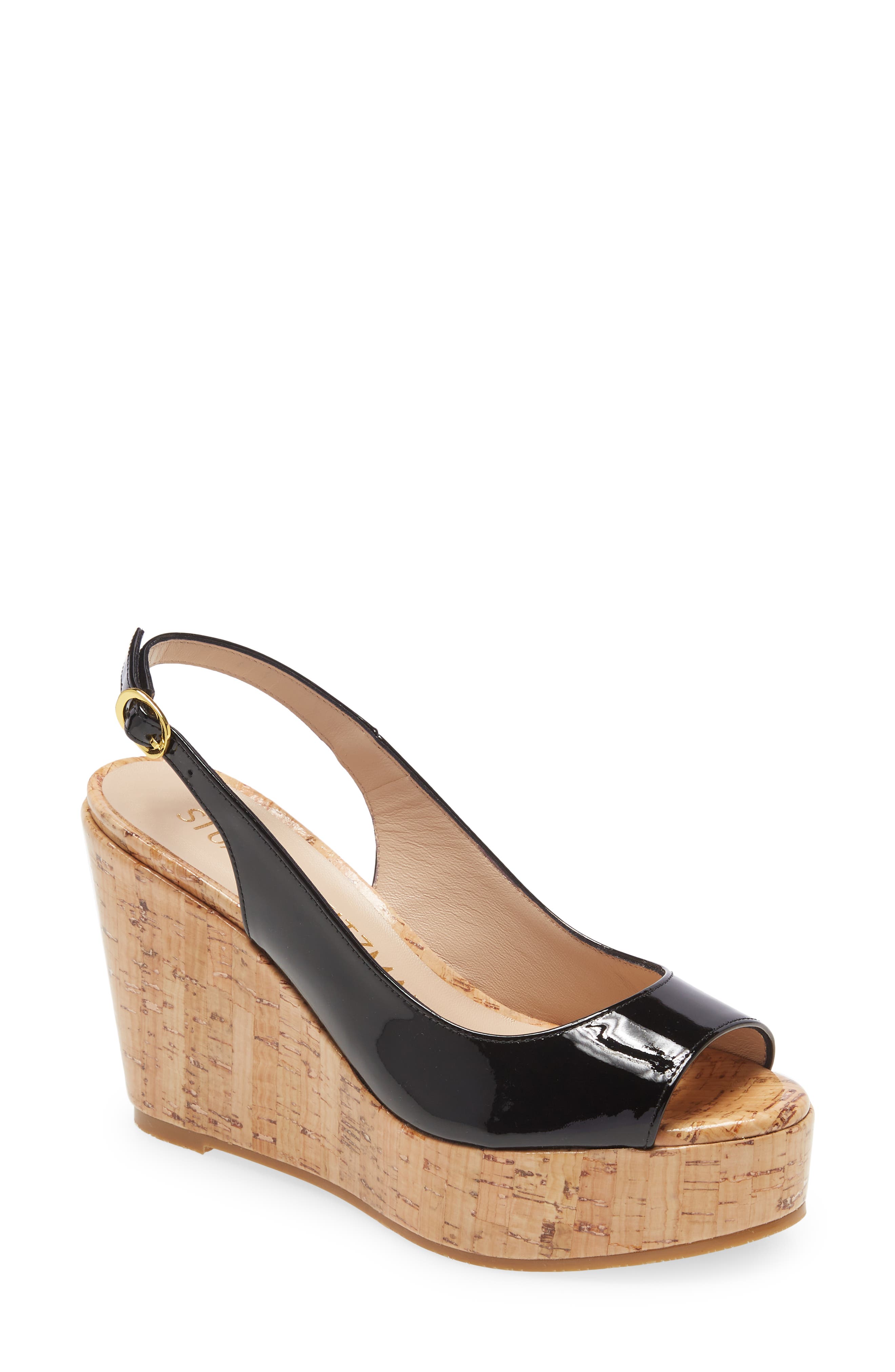 Stuart Weitzman Riviera Slingback Platform Wedge Sandal, Main, color, 