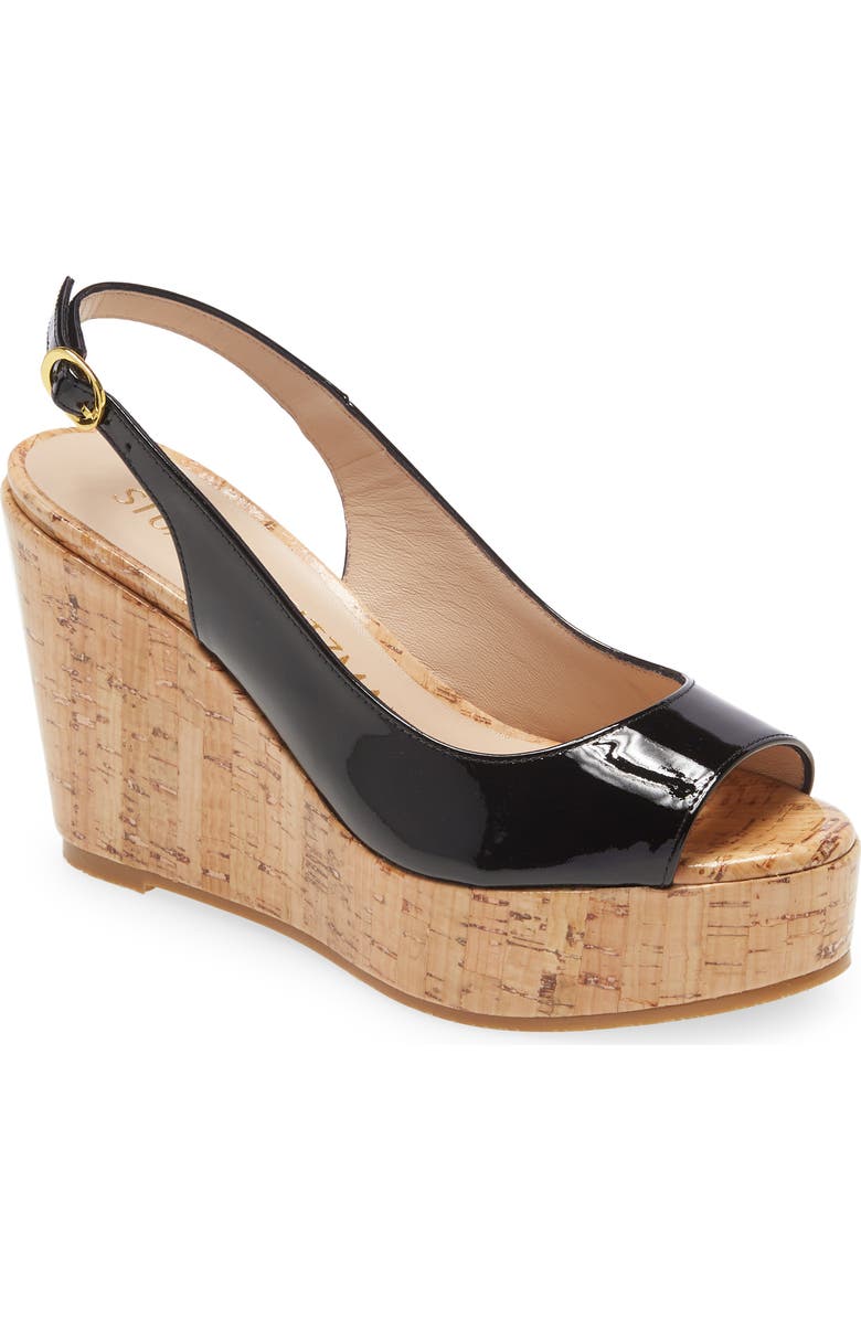 Stuart Weitzman Riviera Slingback Platform Wedge Sandal, Main, color,
