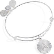 Alex and Ani Pave Starburst Texture Initial Bangle Bracelet