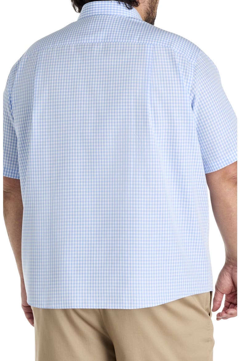 Big & Tall Lawrence Grid-Patterned Sport Shirt, Alternate, color, LIGHT BLUE