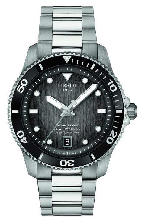 Tisso Seastar 1000 Powermatic 80 Bracelet Watch, 40mm