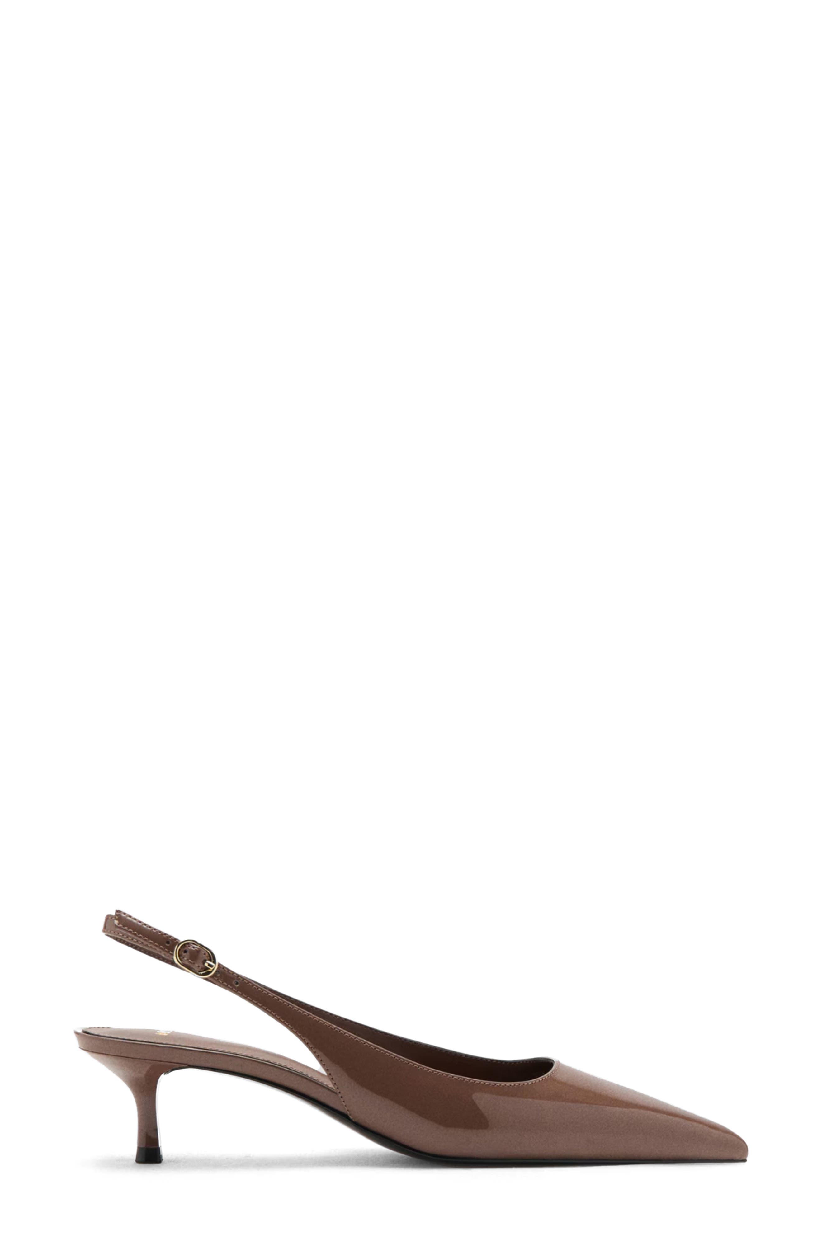 MANGO Mona Slingback Pump, Alternate, color, Chocolate