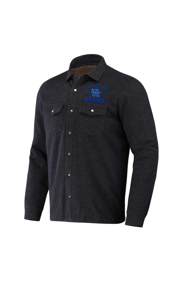 Darius Rucker Collection by Fanatics Men's Darius Rucker Collection by Fanatics Heather Charcoal Kentucky Wildcats Sherpa-Lined Full-Snap Shacket, Alternate, color, Heather Charcoal