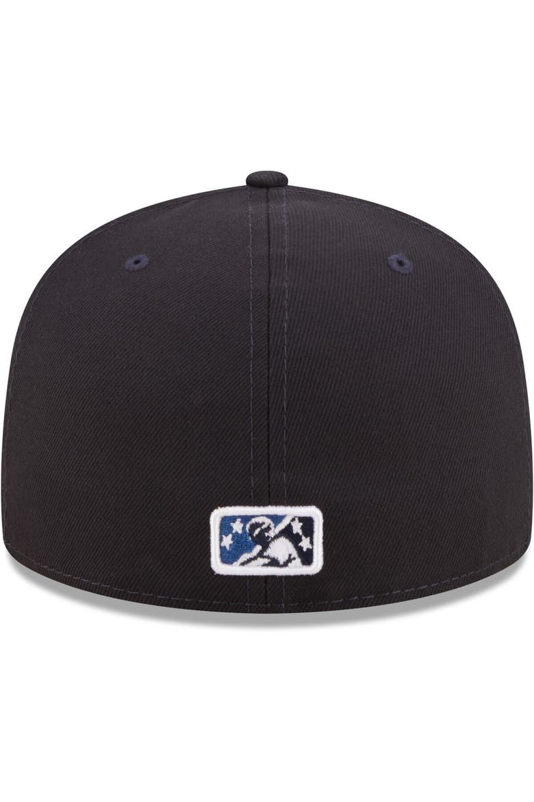 Men's New Era Navy Asheville Tourists Authentic Collection 59FIFTY Fitted Hat, Alternate, color, Navy