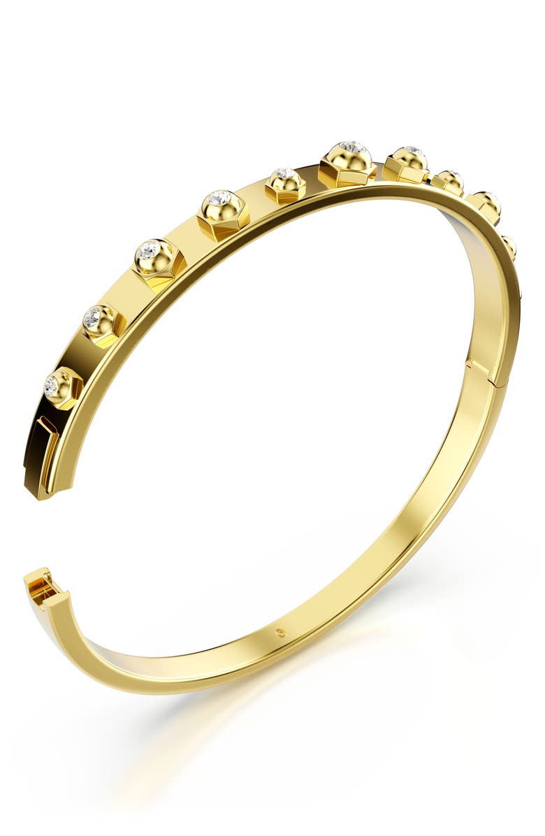 Swarovski Numina Bangle, Alternate, color, White/ Gold