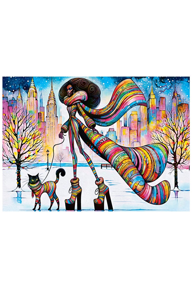Chic Kitty Stroll 1000 Piece Puzzle, Alternate, color, Multicolor