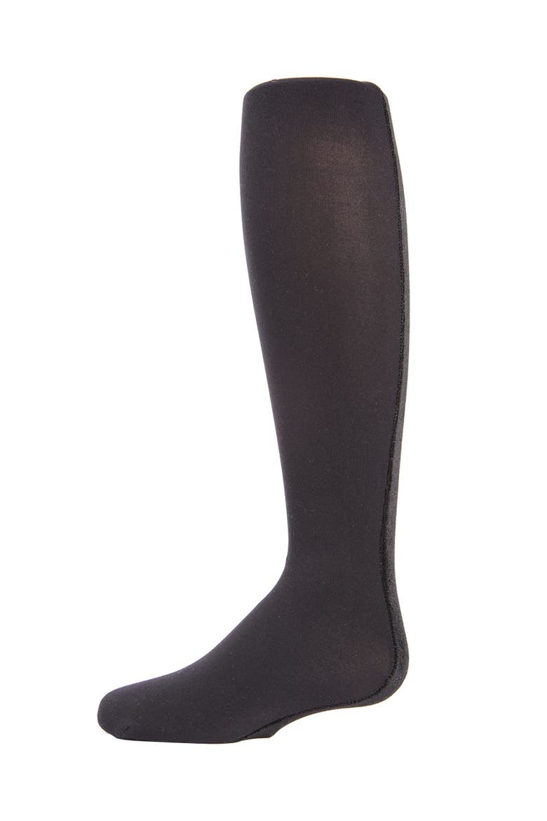 Velvet Back Seam Opaque Tights, Main, color, Black