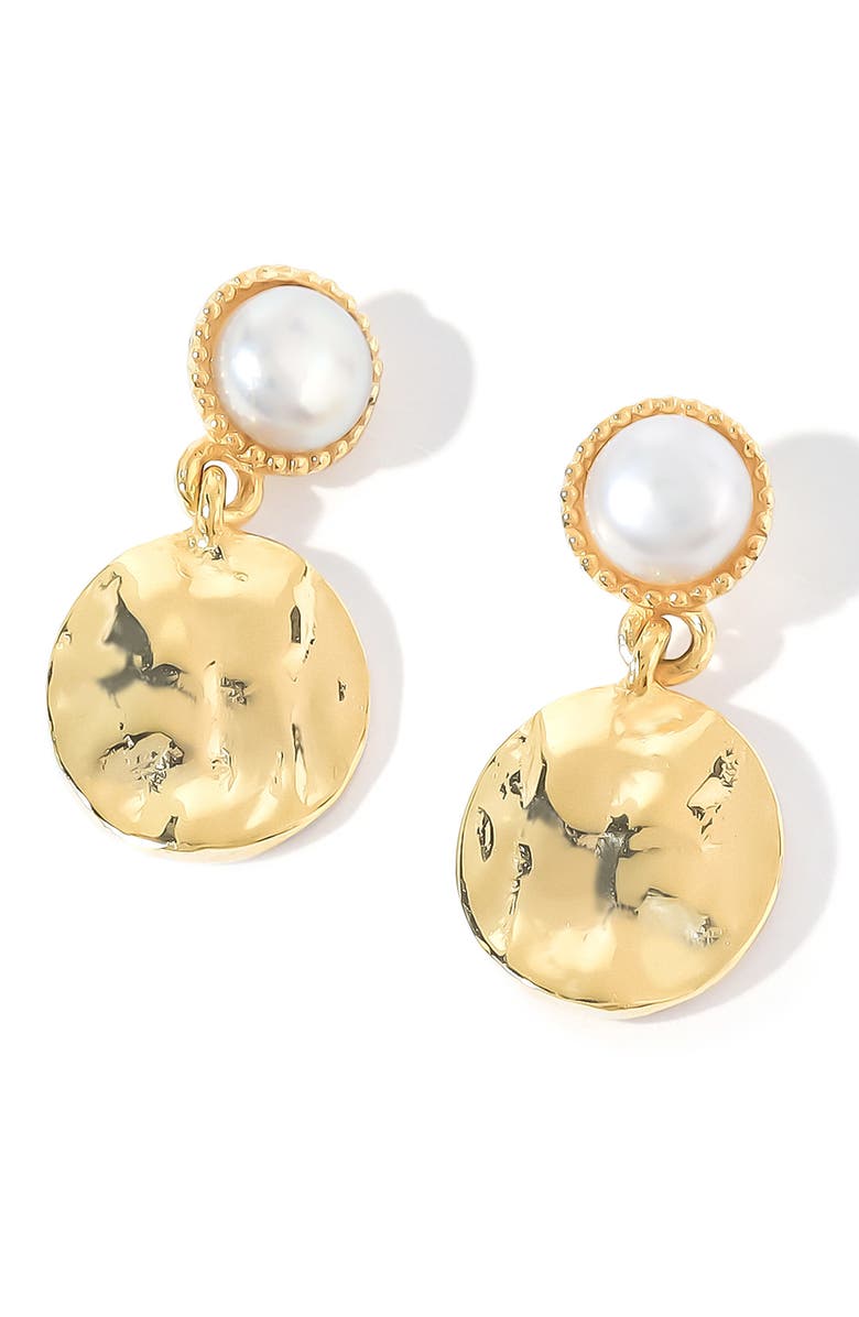 YS GEMS Freshwater Pearl Stud Earrings, Main, color, White