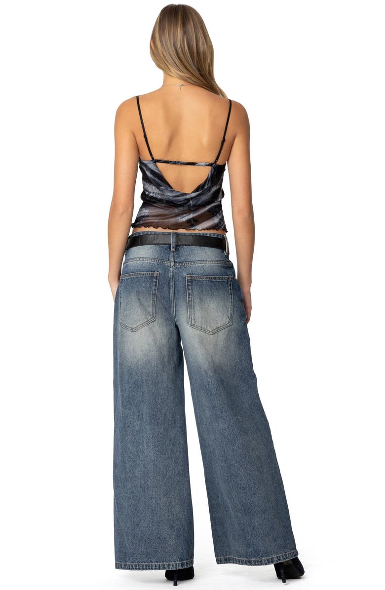 EDIKTED Nitney Abstract Print Camisole, Alternate, color, 