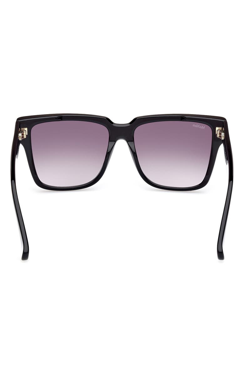 Max Mara Glimpse2 57mm Gradient Polarized Square Sunglasses, Alternate, color, 