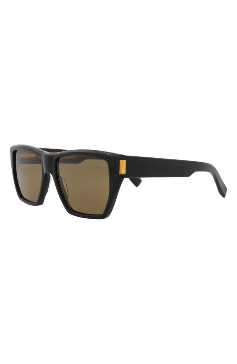 Dunhill 56mm Square Sunglasses, Alternate, color, Black Brown