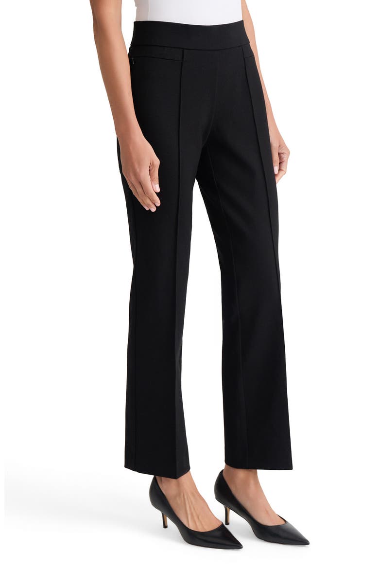 Straight Leg Bootcut Pants, Alternate, color, BLACK