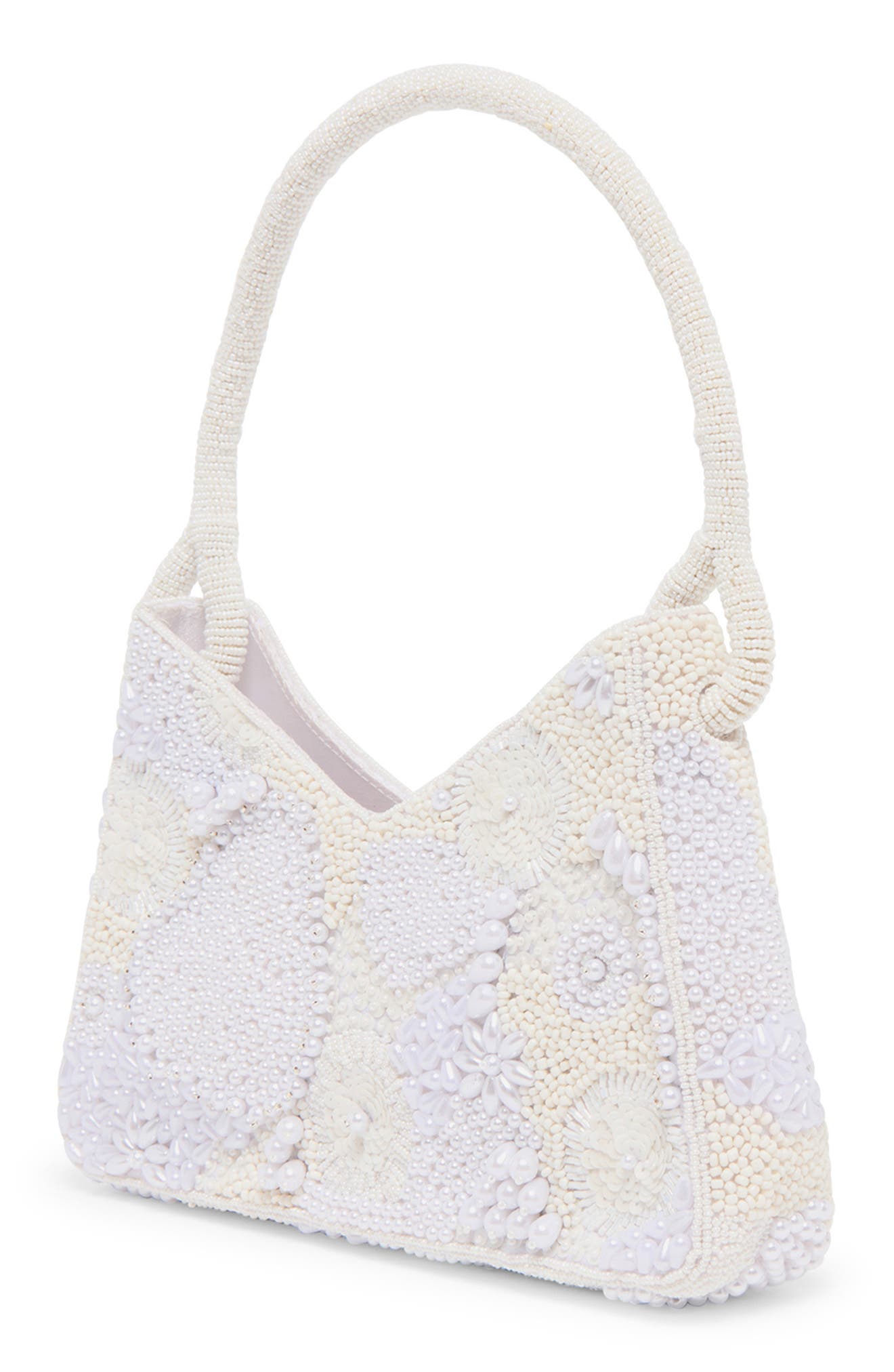 Amelia Beaded Top Handle Bag, Alternate, color, PEARL