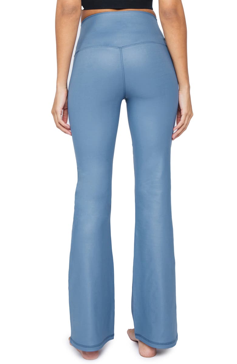 90 DEGREE BY REFLEX Faux Leather Yoga Pants, Alternate, color, Bering Sea