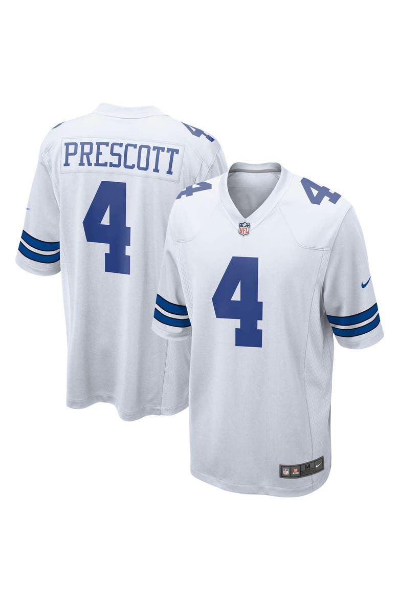 Men's Nike Dak Prescott White Dallas Cowboys Game Team Jersey, Main, color, WHITE