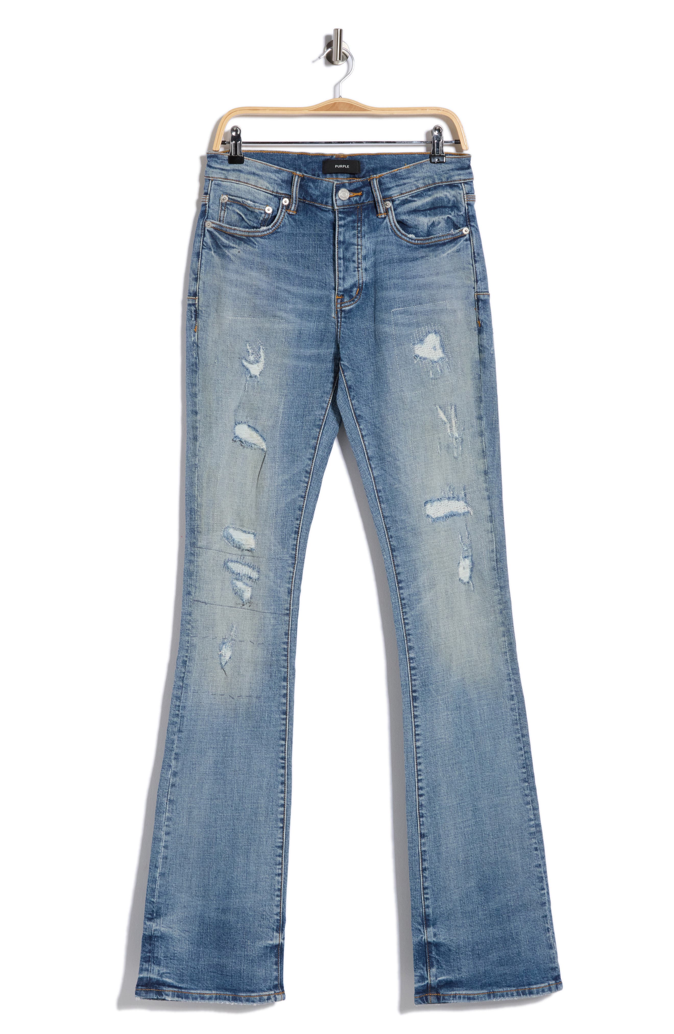 PURPLE BRAND Super Stack Flare Jeans