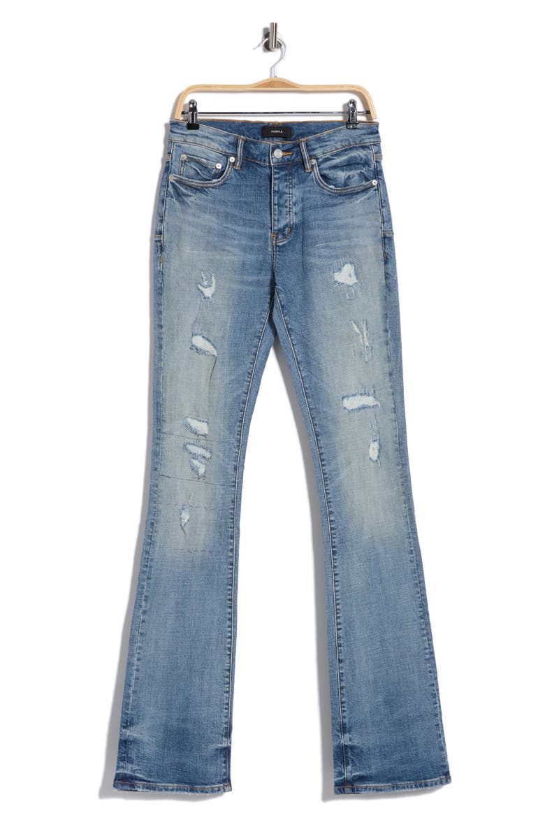 Super Stack Flare Jeans, Main, color, LIGHT INDIGO