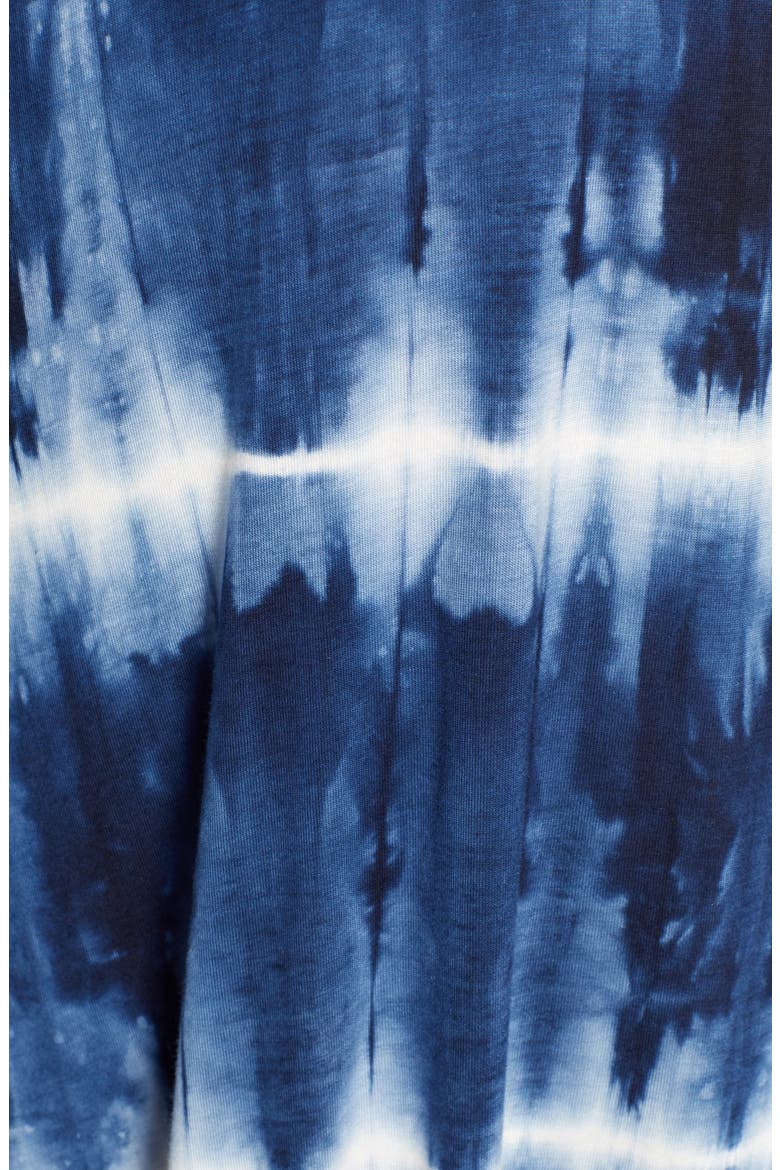 Tie-Dye Maternity/Nursing Sleep Shirt, Alternate, color, PATTERN- NAVY AND WHITE