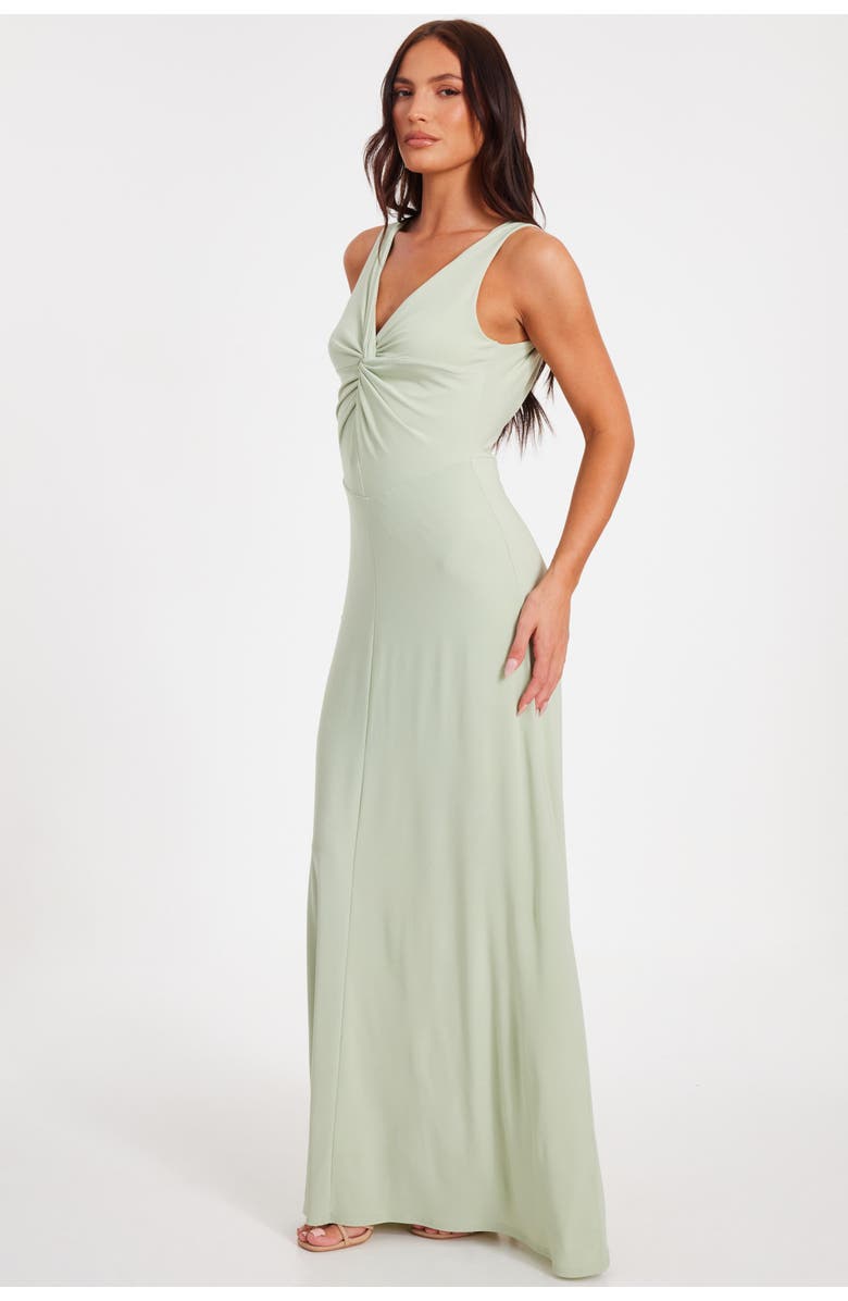 QUIZ Reversible ITY Cowl Maxi Dress, Alternate, color, Sage