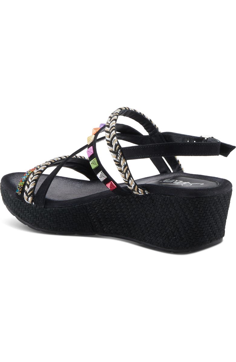 AZURA BY SPRING STEP Hugbug Wedge Sandal, Alternate, color, Black Multi