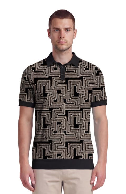 Inter Twine Mens Merino Silk Cashmere Polo
