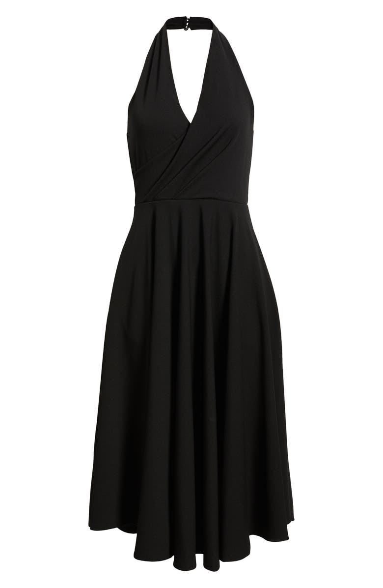 Black Halo Armin Midi Halter Dress, Alternate, color, Black