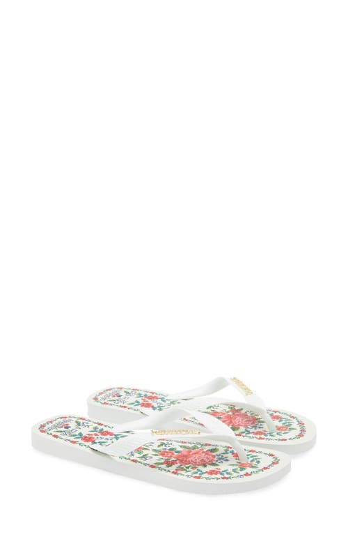 Shop Havaianas X Farm Rio Floral Tapestry Flip Flop In White