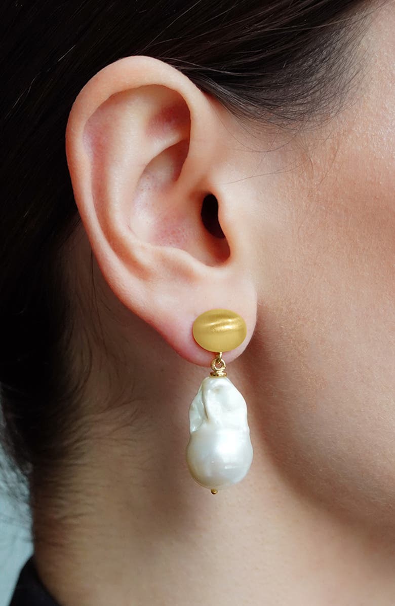 Dean Davidson Florence Baroque Pearl Drop Earrings, Alternate, color, Pearl/ Gold