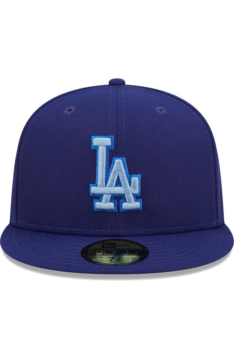 New Era Men's New Era Royal Los Angeles Dodgers Monochrome Camo 59FIFTY Fitted Hat, Alternate, color,