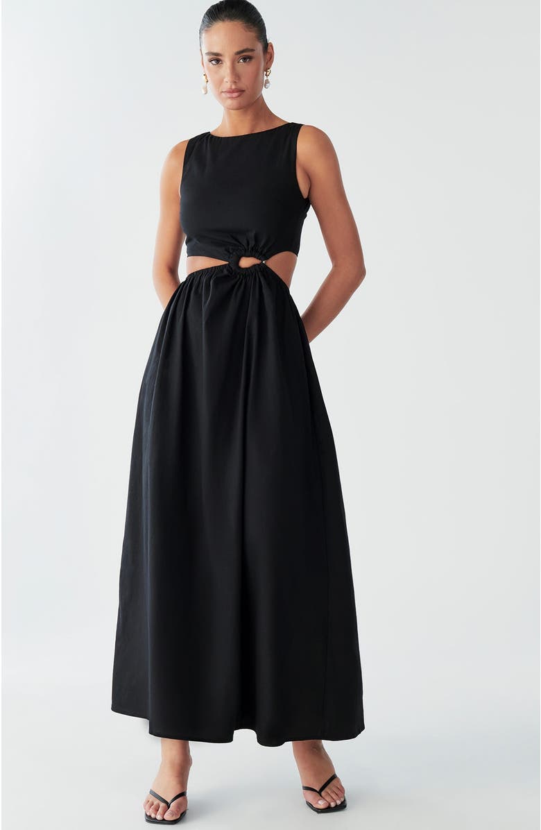 BWLDR Maria Maxi Dress, Alternate, color, Black