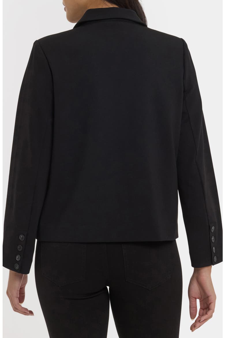 Meredith Ponte Jacket, Alternate, color, BLACK