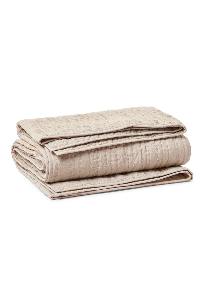 Organic Cotton Chambray Quilt, Main, color, HAZEL CHAMBRAY