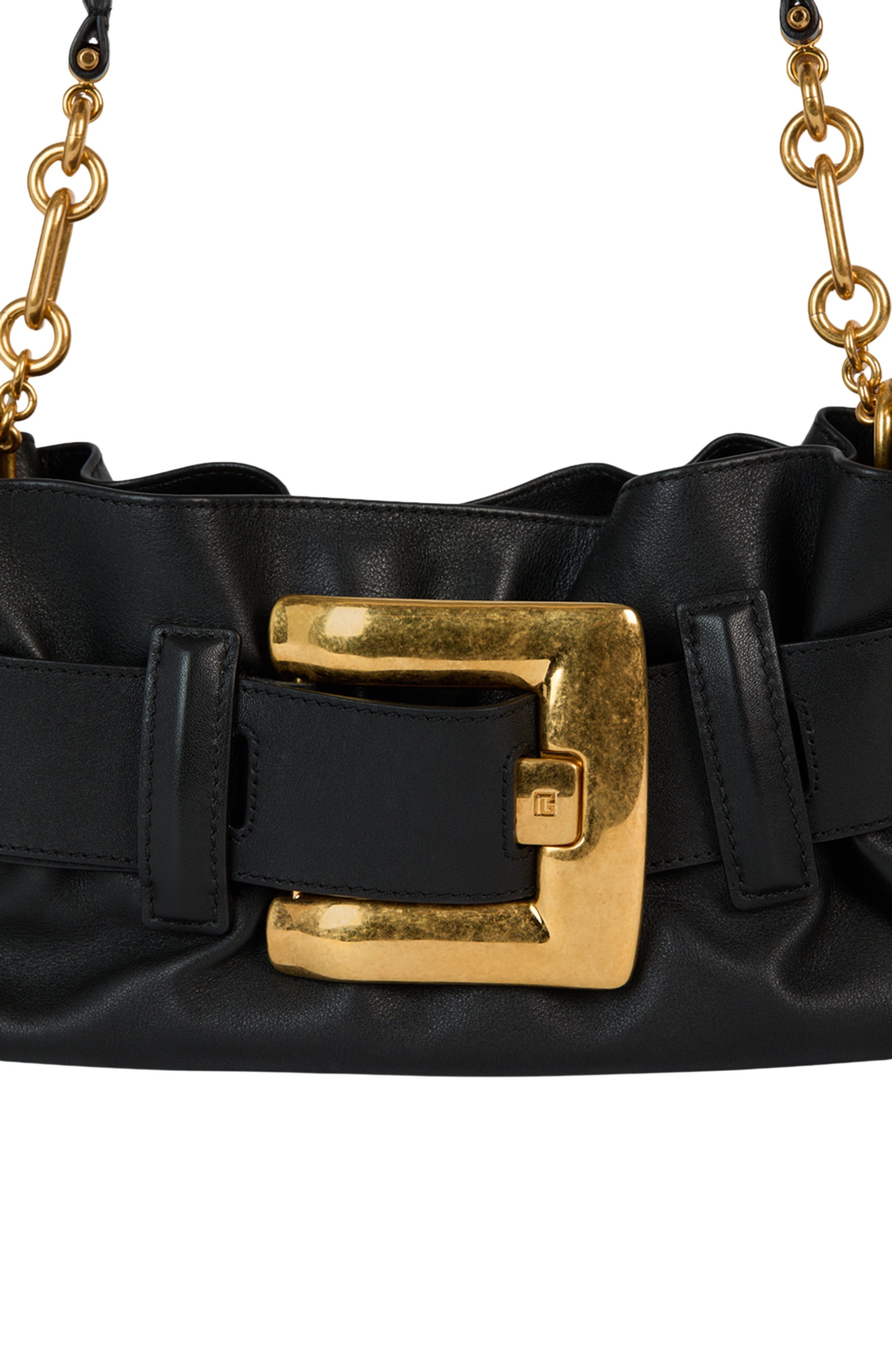 Mini Anthem bag in smooth leather, Alternate, color, black