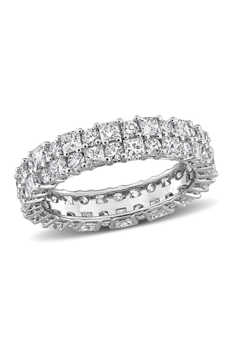 Lab Grown Diamond Double Row Eternity Band 14k, Main, color, White Gold