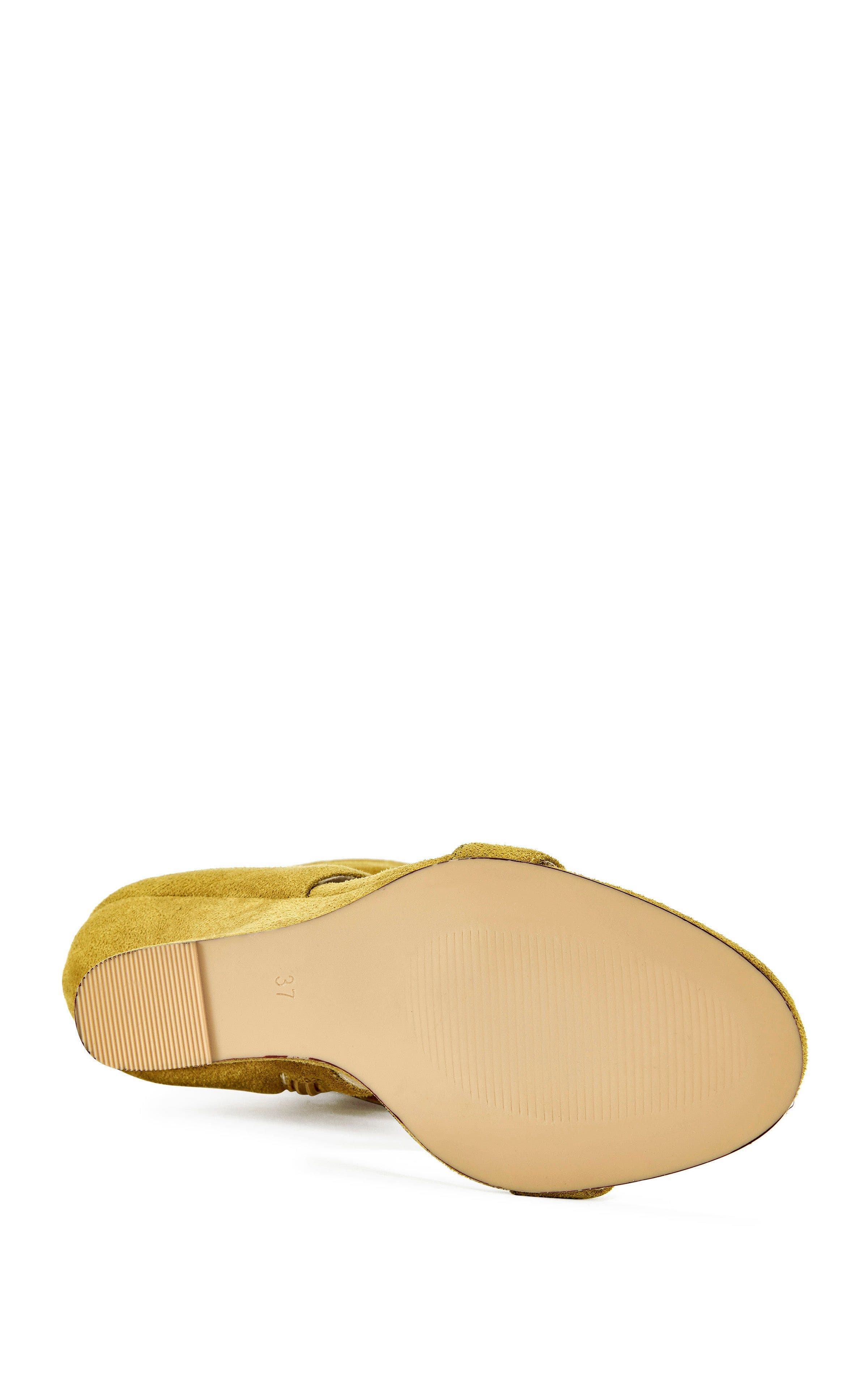 Kyvelisa Wedge Sandal, Alternate, color, MUSTARD