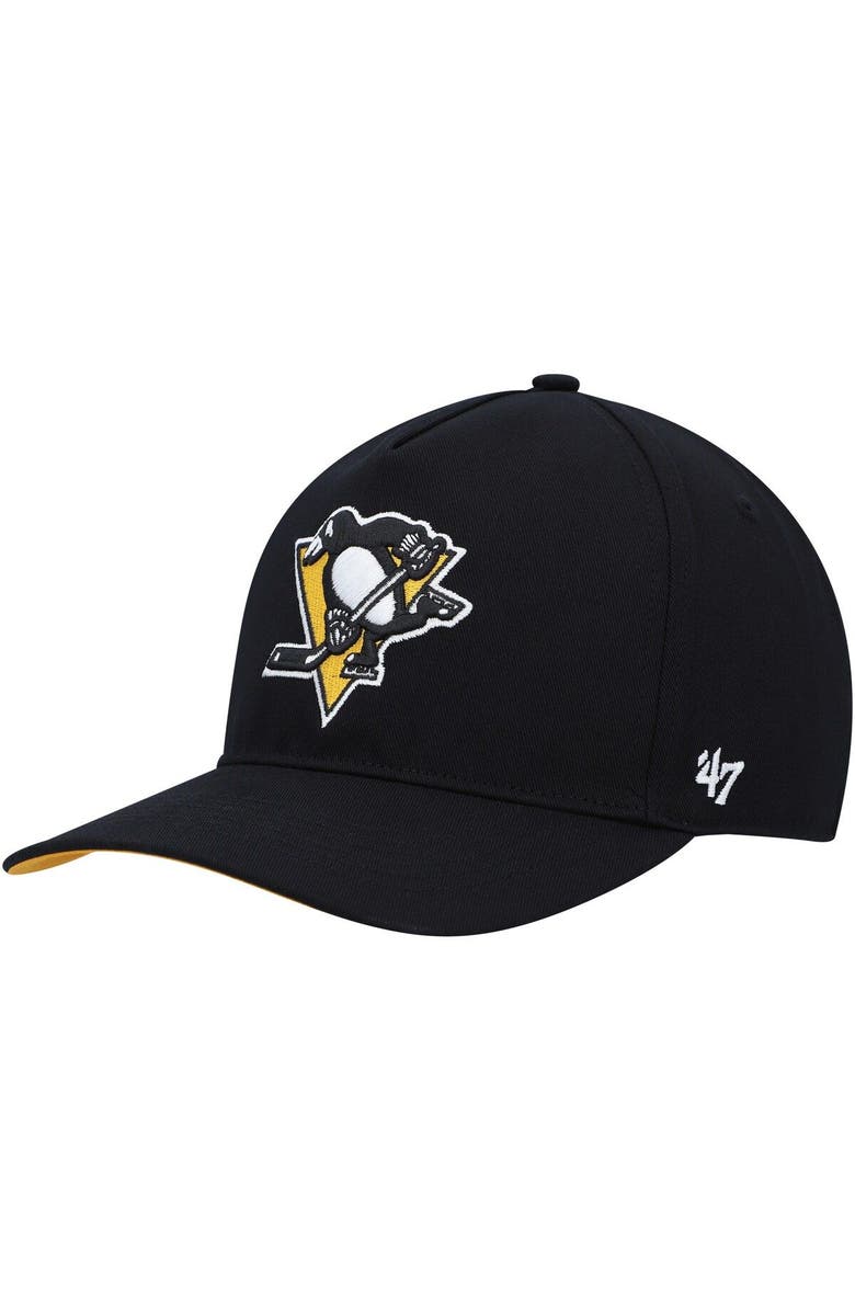 '47 Men's '47 Black Pittsburgh Penguins Primary Hitch Snapback Hat, Main, color, 