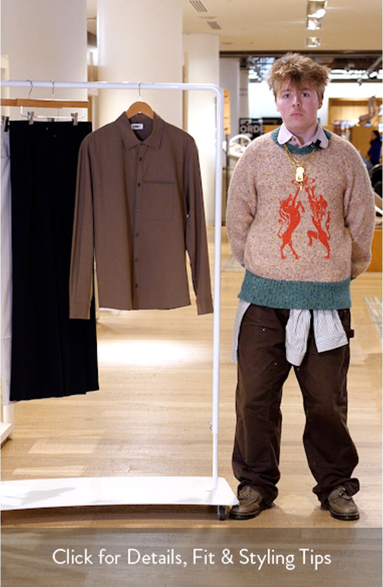 Blanket Stitch Button-Up Shirt, sales video thumbnail