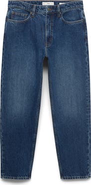MANGO Crop Tapered Jeans
