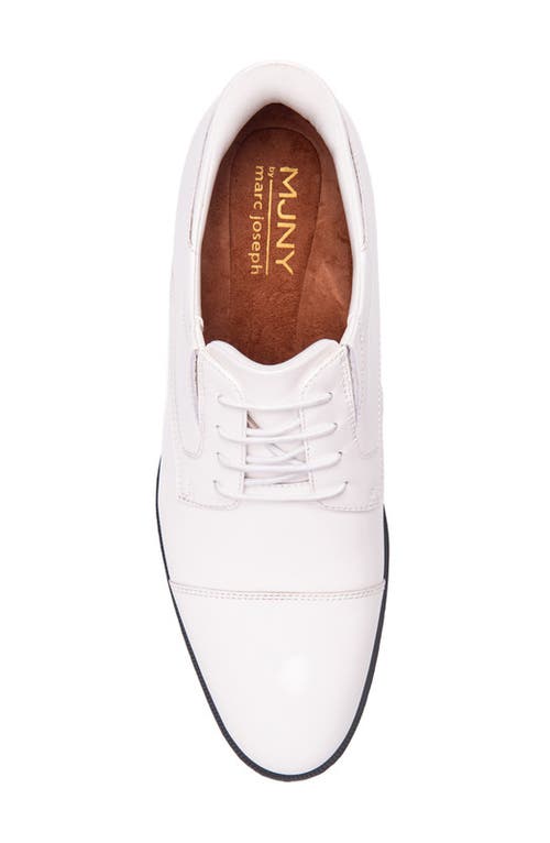 Marc Joseph New York Baker Street Hands Free Technology Leather Cap Toe Dress Oxford In White