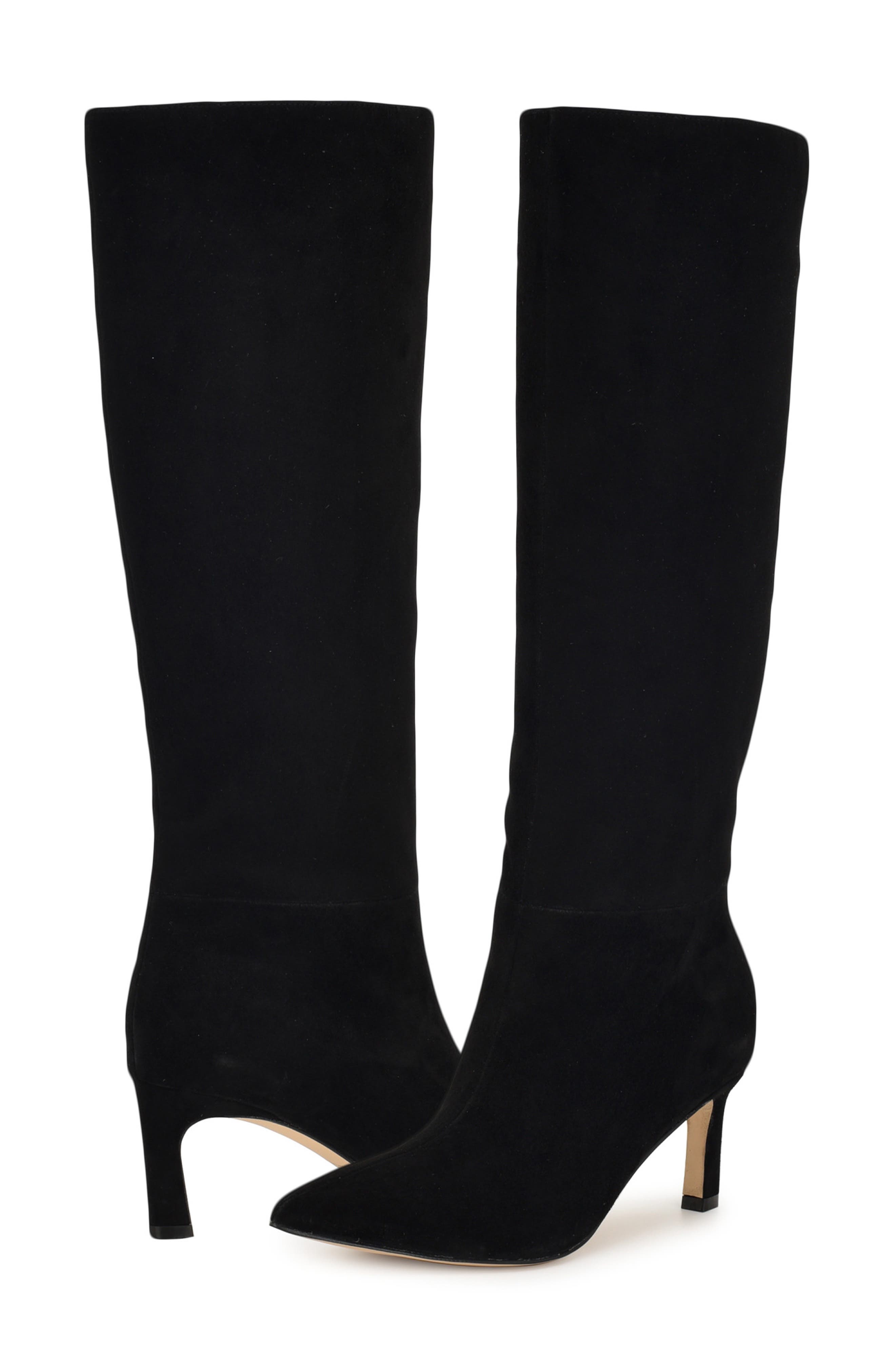 Nine West Lorthey Pointed Toe Knee High Boot, Alternate, color, Black 001