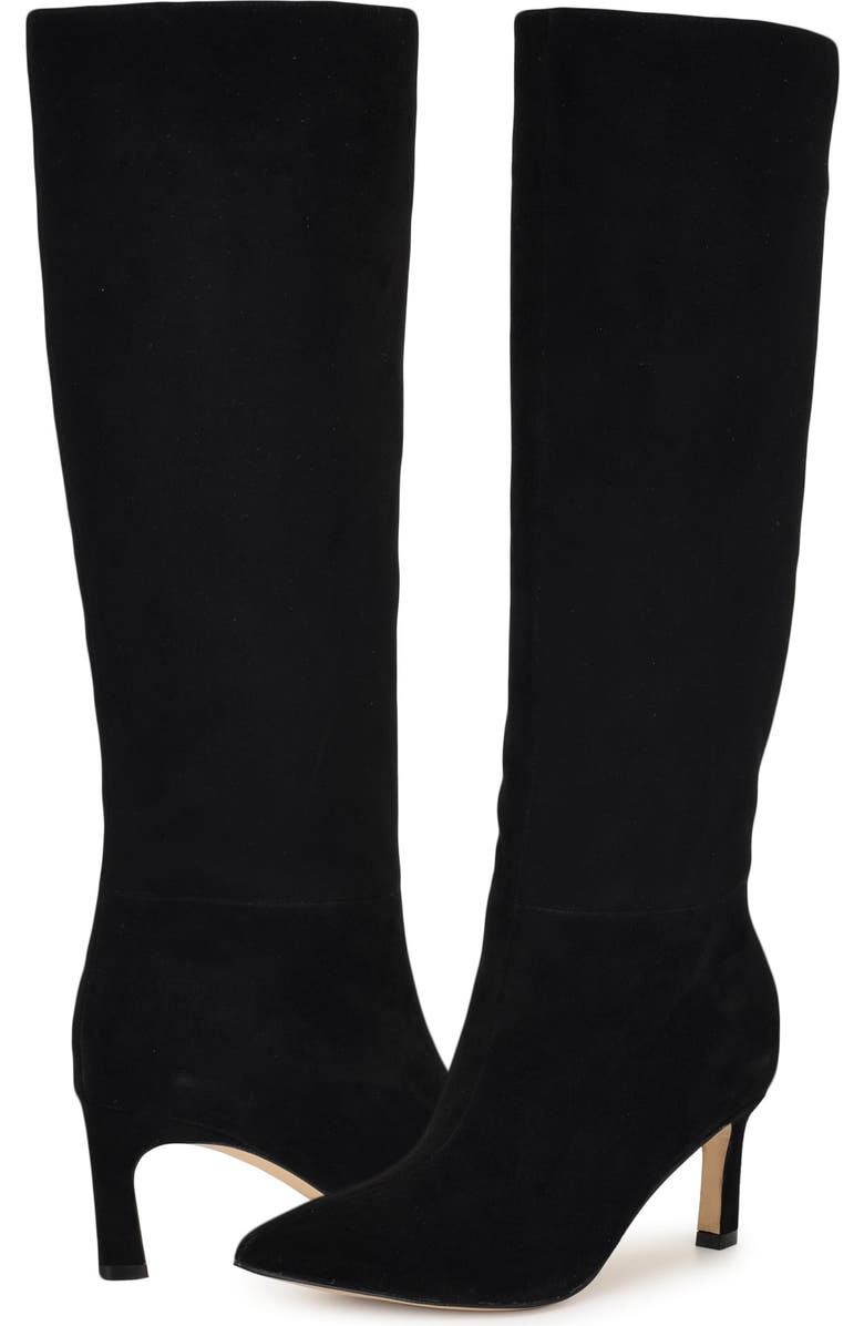 Nine West Lorthey Pointed Toe Knee High Boot, Alternate, color, Black 001