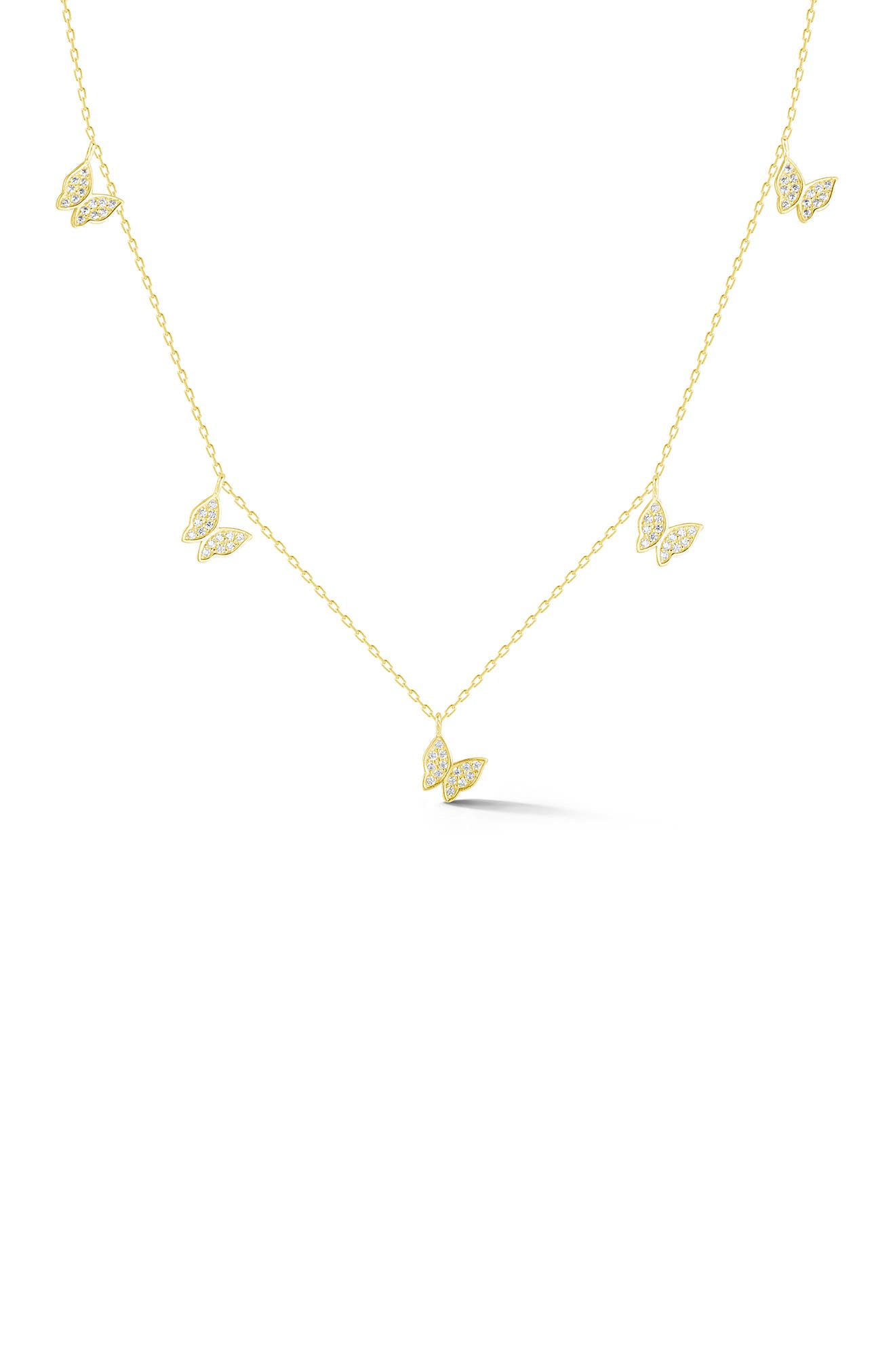 SPHERA MILANO Cubic Zirconia Butterfly Necklace
