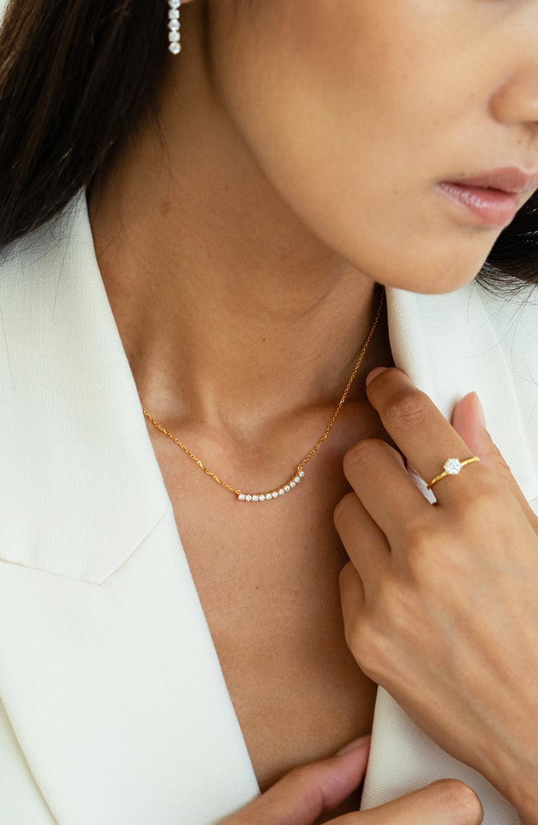 Bearfruit Jewelry Sterling Silver 18k Gold Plated Josephine Necklace Holiday Gift Idea, Alternate, color, Gold