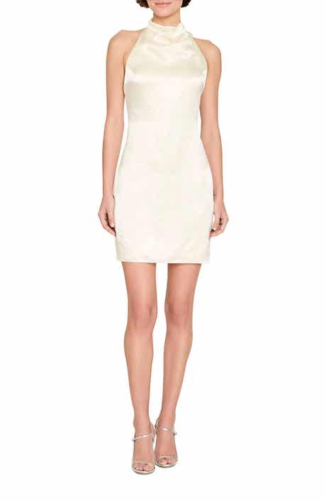 Amanda Uprichard Kyoto Satin Halter Minidress
