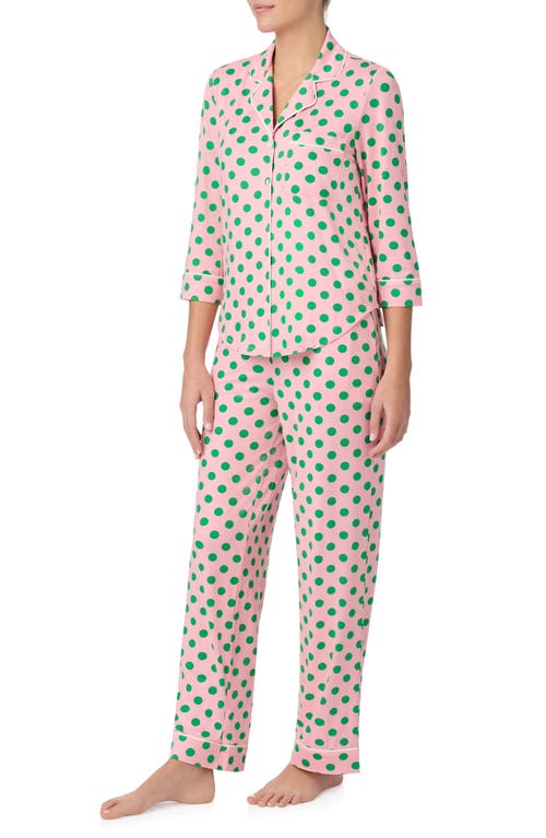Kate Spade New York Print Jersey Pajamas In Pink/prt